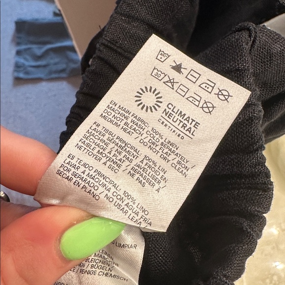 Reformation olina black linen pants size M - Picture 12 of 12